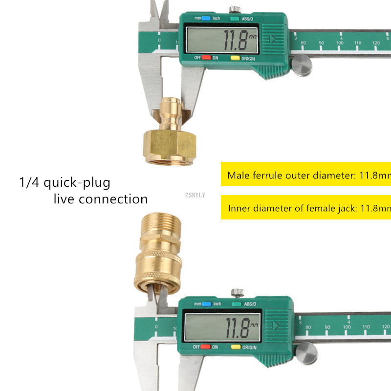 Réz 1/4" nagynyomású gyorscsatlakozó autómosó adapter vízpisztoly hidraulikus csatlakozók csatlakozók kerti öntözéshez