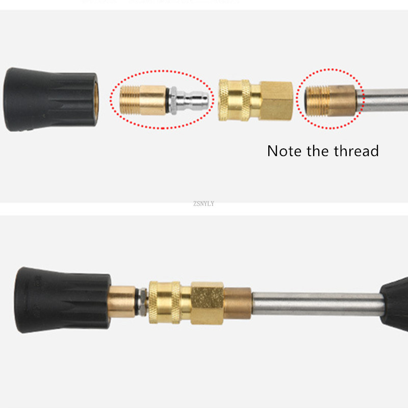 Réz 1/4" nagynyomású gyorscsatlakozó autómosó adapter vízpisztoly hidraulikus csatlakozók csatlakozók kerti öntözéshez