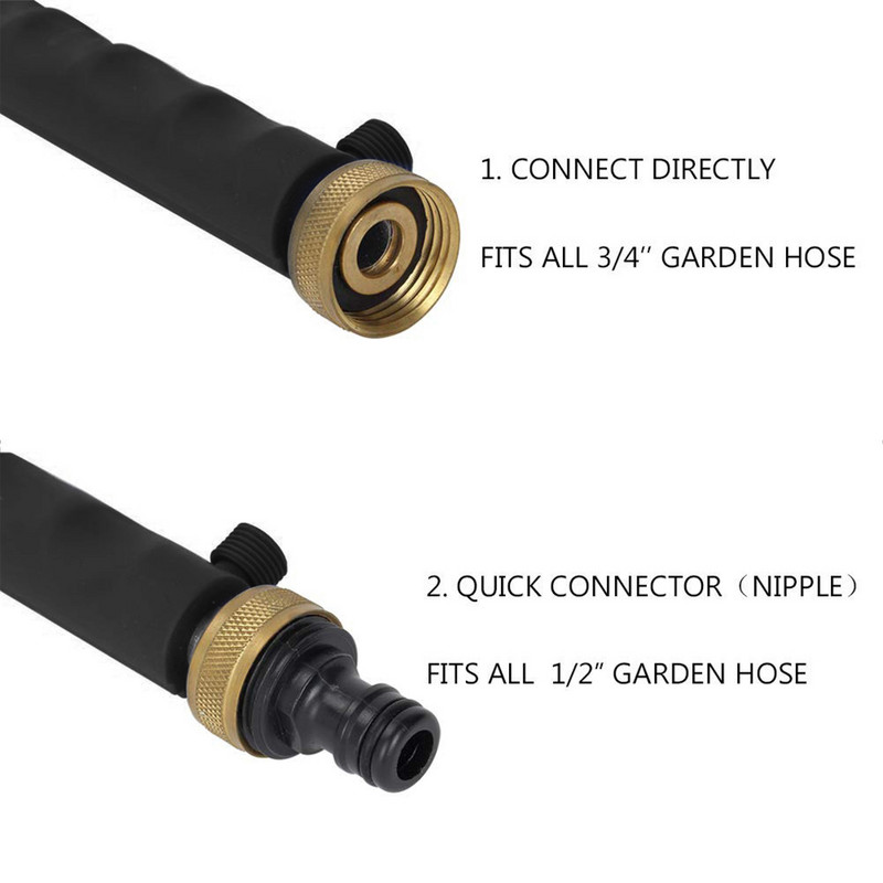 Hordozható Hydro Jet nagynyomású elektromos mosó fém öntözőpálca permetező mosószerszám kerti autóhoz, narancs