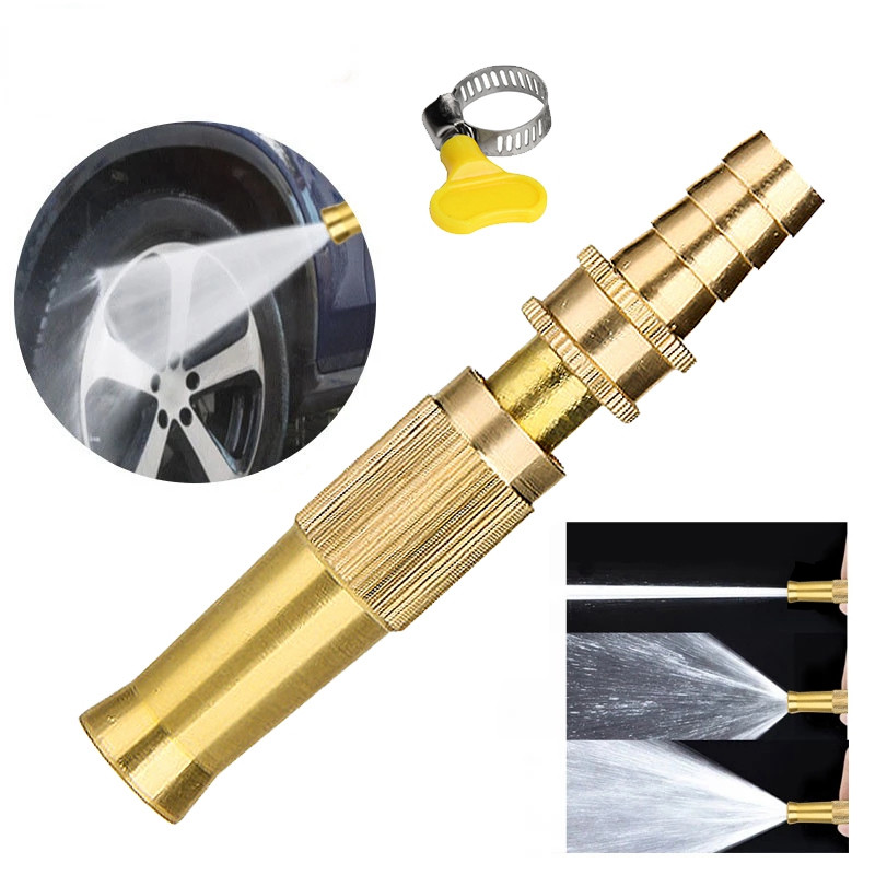 Kerti permetező fúvóka Nagynyomású közvetlen tömlőfúvóka autómosáshoz Kerti tömlő Állítható vízpisztoly csatlakozó Rézötvözet