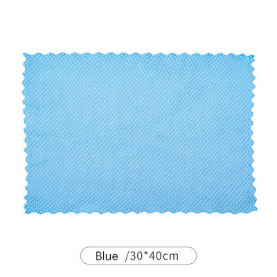 Hal pikkelyes törlőkendő Újrafelhasználható mikroszálas tisztítókendők Üvegtisztító rongyok Többcélú törülközők üveg konyhai rongyokhoz Törlőkendők