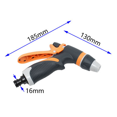 Kerti öntözés autós vízszóró pisztoly állítható hordozható nagynyomású pisztoly locsoló fúvóka autómosó tömlő 1/2 készlet 1db