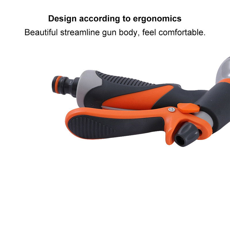 Öntözőpisztoly kerti fúvóka tömlőfúvóka állítható 8 üzemmódú vízpermetező nagynyomású gyep autótisztítás öntözés mosó locsoló