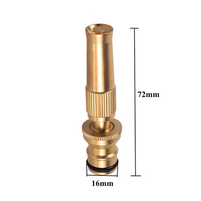 Nagynyomású, változó áramlású közvetlen befecskendezési típusú vízpisztoly, 16 mm-es csonkcsatlakozó 1/2"-3/4" menetes öntöző autómosó fúvóka