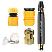 Többfunkciós nagynyomású tömlőfúvóka spray nagy teherbírású fémtömlő fúvóka kerti öntözés \autómosó kettős üzemmódú eszköz