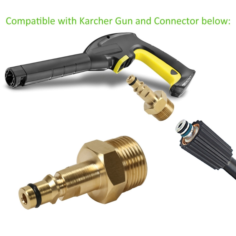 Sárgaréz gyorscsatlakozó adapter a Karcher K kerti csövek javításához Öntözési nagynyomású mosószerszám Kerti udvar gyep