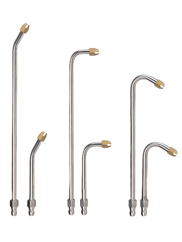 25°/90° nagynyomású vízpisztoly hosszabbító szórópálca fúvóka 1/4" U-alakú, szögben álló lándzsatisztító eszköz