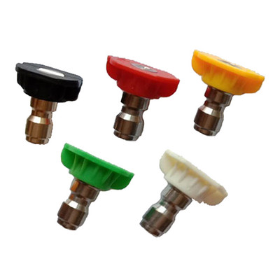 Autós nagynyomású mosó permetezőfej-adapter 1/4" hüvelykes illeszkedő apa menettel 0 15 25 40 65 fokos vízsugár tartozék