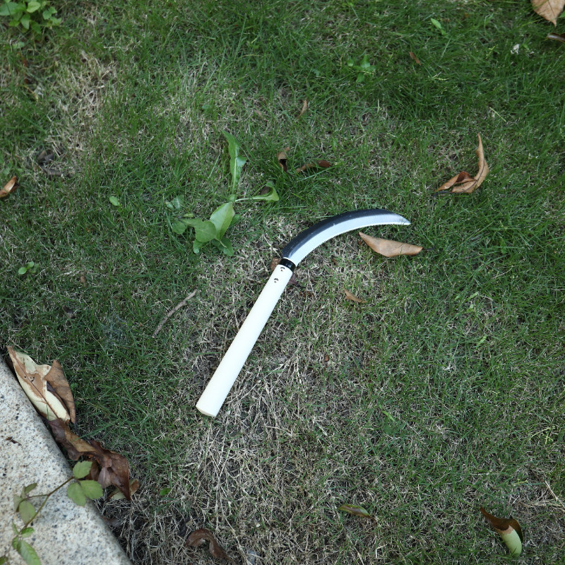 Klasszikus nemzeti stílusú dizájn, hajtogatott gyomirtó sarló nylon táskával, éles acél pengével kertészkedéshez/kültéri/kalandozáshoz