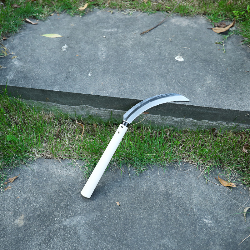 Klasszikus nemzeti stílusú dizájn, hajtogatott gyomirtó sarló nylon táskával, éles acél pengével kertészkedéshez/kültéri/kalandozáshoz