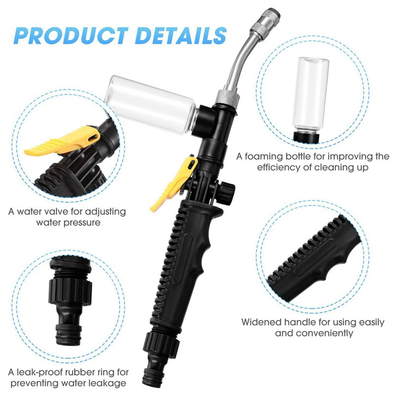 Nagynyomású mosó tisztító lándzsa hordozható tisztító fúvóka spray autómosó kerti öntözés mosószerszámok