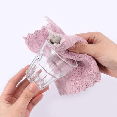 1 Pcs Super Absorbent Microfiber Kitchen Dish Cloth High-efficiency Tableware Household Cleaning Towel Gadgets