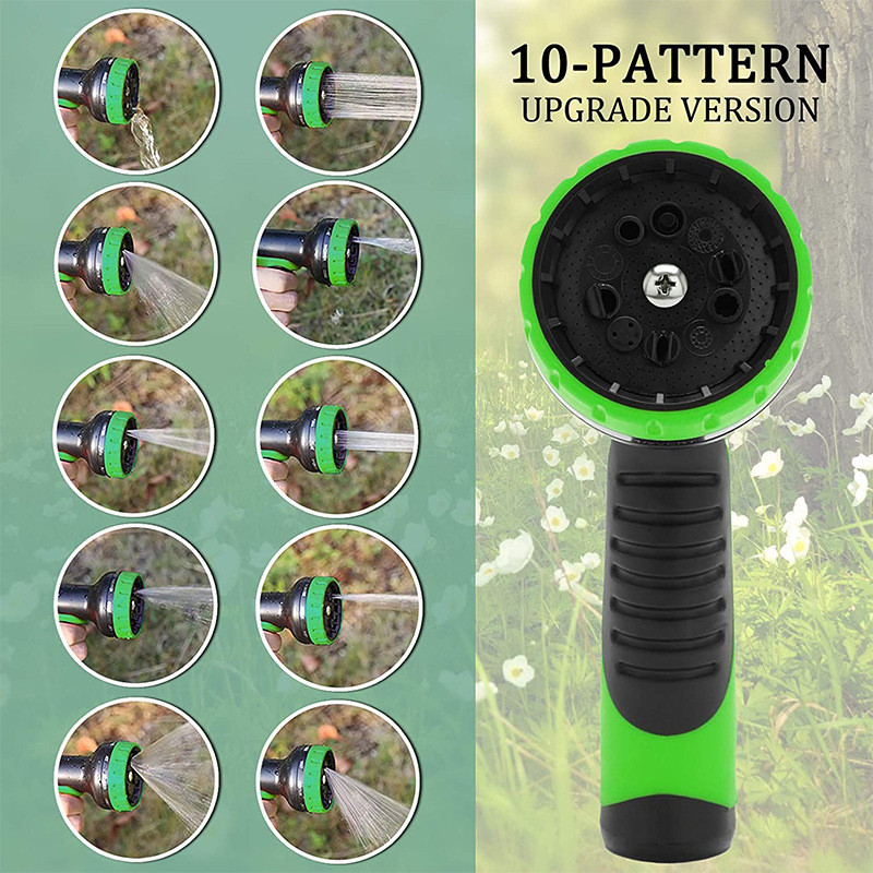 Többfunkciós kerti öntözőpisztolyfej Többmódú vízpermetező nagynyomású autómosó tömlő fúvóka Kertészeti vízpisztoly