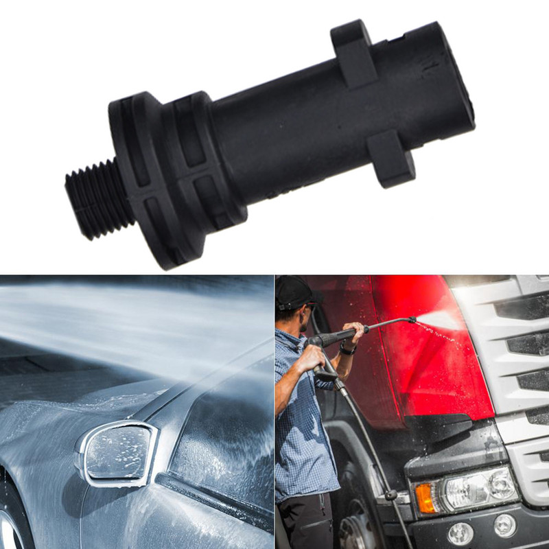 Magasnyomású mosópisztolyadapter 1/4"-es gyorscsatlakozós apa-csatlakozóval, 1/4"-es gyorscsatlakozós apa menet cserékkel