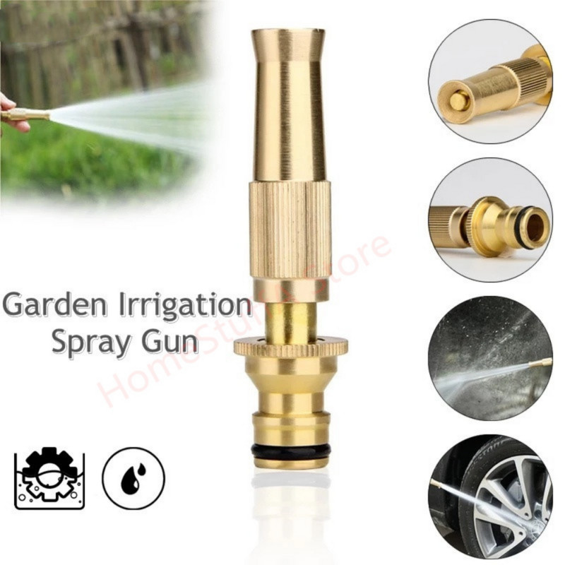 Állítható sárgaréz nagynyomású közvetlen permetező vízpisztoly spray kerti tömlő fúvóka kerti autó padlótisztító permetezőhöz