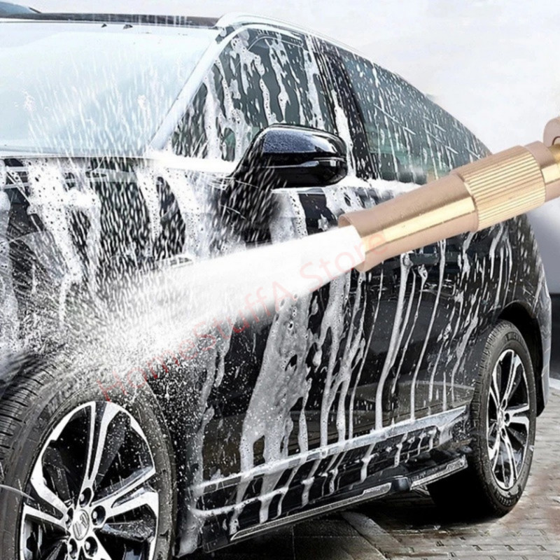 Állítható sárgaréz nagynyomású közvetlen permetező vízpisztoly spray kerti tömlő fúvóka kerti autó padlótisztító permetezőhöz