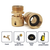 2 τμχ Garden Yard 3/4" ορειχάλκινο Quick Connector Garden Tap θηλή σπειρώματος για αξεσουάρ πλυσίματος αυτοκινήτων