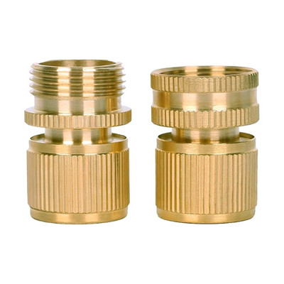 2 τμχ Garden Yard 3/4" ορειχάλκινο Quick Connector Garden Tap θηλή σπειρώματος για αξεσουάρ πλυσίματος αυτοκινήτων
