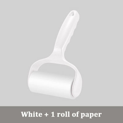 Letéphető tekercspapír Ragadós görgős portörlő kisállatszőrruhák szőnyeggumi eltávolító cserélhető tisztítókefe tartozékok