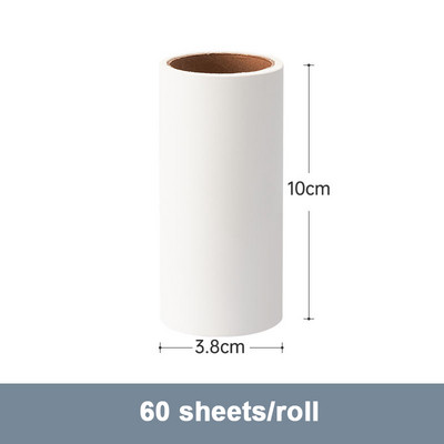 Letéphető tekercspapír Ragadós görgős portörlő kisállatszőrruhák szőnyeggumi eltávolító cserélhető tisztítókefe tartozékok