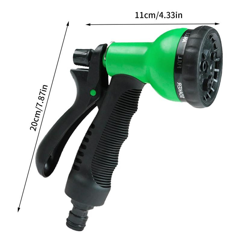 Öntözőtömlő fúvóka nagynyomású 8 mód Kerti permetező öntözés Öntözési fúvóka Gyepudvar locsológép Autós kisállat tisztítás