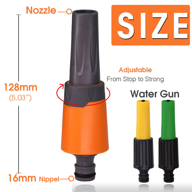 Állítható közvetlen befecskendezéses vízpisztoly nagynyomású autómosó fúvókák 1/2 és tömlőhöz kerti otthoni öntözőlocsoló tisztítóeszköz