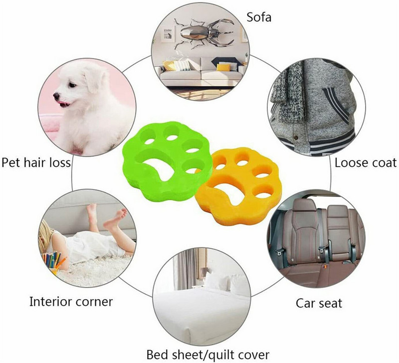 Kisállatszőreltávolító Újrafelhasználható statikus kefe szőr eltávolítja a macskák és kutyák szőreit Mosható szöszeltávolító Kétoldalas gyapjúkefe szőreltávolító