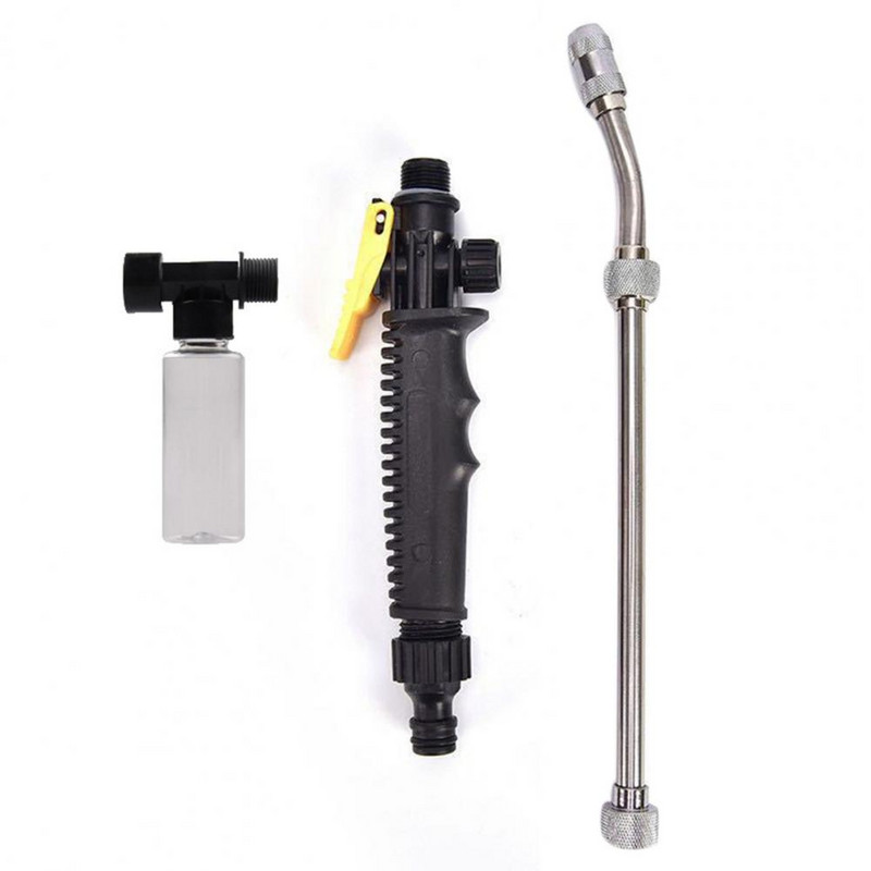 Öntözővíz permetező csúszásgátló fogantyú Egy kulcsos vezérlő könyökfej Tisztítóvíz fúvóka Kerti vízpisztoly