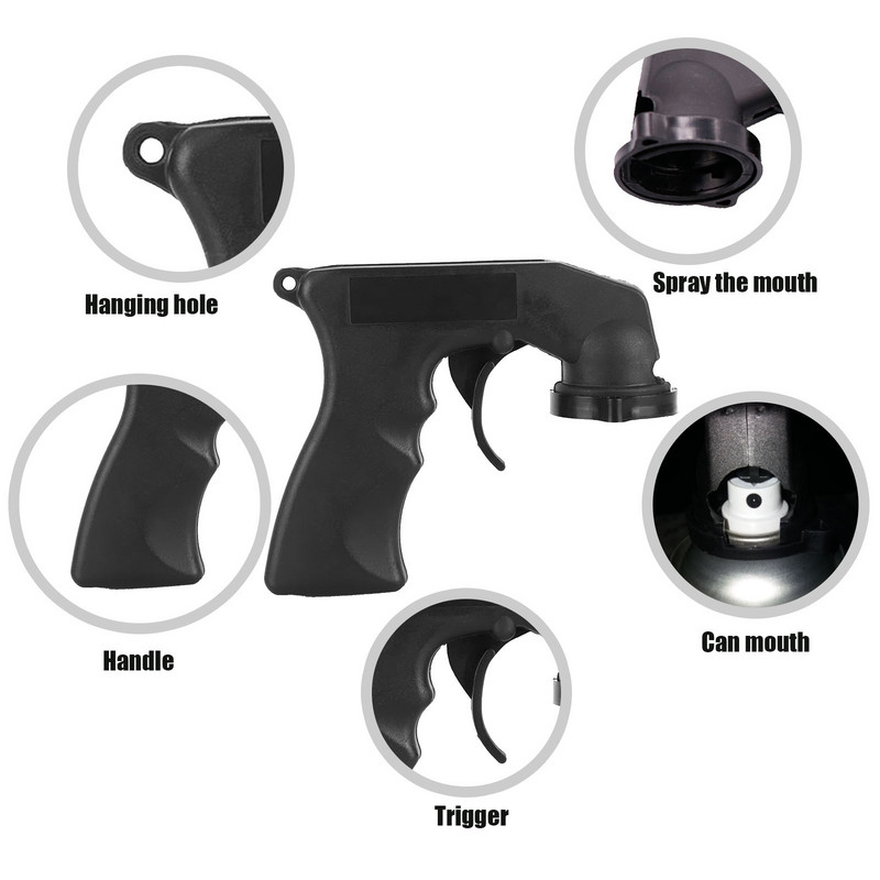 Professzionális aeroszolos háztartási permetező adapter festékpisztoly fogantyújának adaptere festékpolírozó szerszámokhoz, teljes markolatú fogantyús kioldó festékszóró