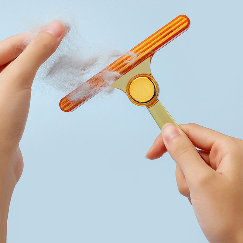 Műanyag szöszeltávolító kétoldalas kisállatszőreltávolító kefe Kézi szőnyeggyapjú kabát, ruhák borotva eltávolító kaparó tisztítóeszköz