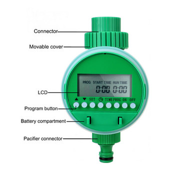 Интелигентност Градинска вода Таймер Клапан Устройство за контрол на поливането LCD дисплей Електронно автоматично оборудване за управление на напояването