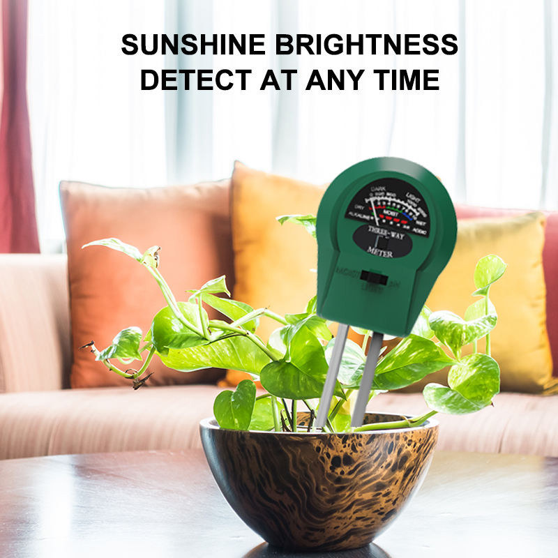 Nedvesség Napfény PH mérő Talaj Víz Savanyúság Nedvesség Fény PH Teszt Kerti Növények Virágok Nedves 3 az 1-ben Tesztelő műszer