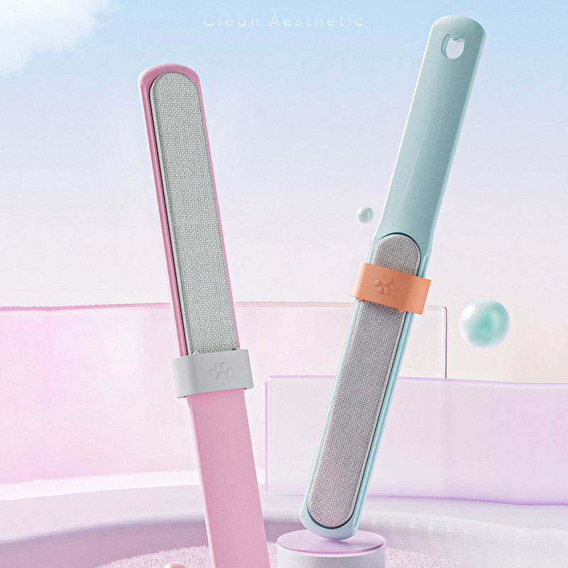 Szöszeltávolító elektrosztatikus kisállatszőreltávolító kefe Kétoldalas heverőruhák tisztítása bútormosáshoz öntisztító hurokkal