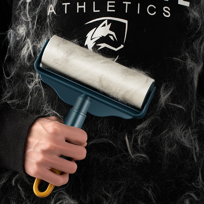 Szöszhengerek Kisállatszőreltávolító Szöszeltávolító Porhenger Ruhák Ragadós tekercskefe készlet porvédővel Háztartási takarítás