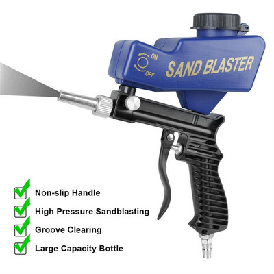 Φορητό πιστόλι Sand Blaster Εργονομικής σχεδίασης Air Gravity Feed Rust Remover πολλαπλών λειτουργιών χονδρική νέα