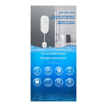 1 τεμ. Tuya Smart Water Leakage Sensor Ανιχνευτής διαρροής νερού στο σπίτι Αισθητήρας συναγερμού διαρροής νερού