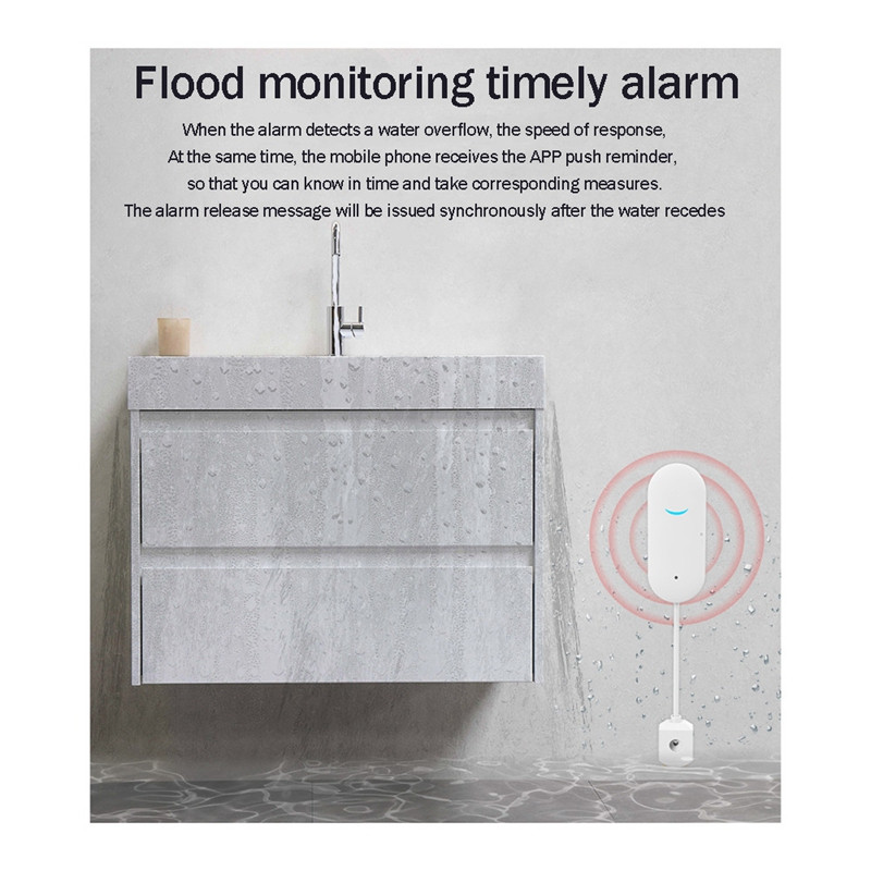 1 db Tuya Smart vízszivárgás érzékelő otthoni vízszivárgás érzékelő vízszivárgás riasztó érzékelő