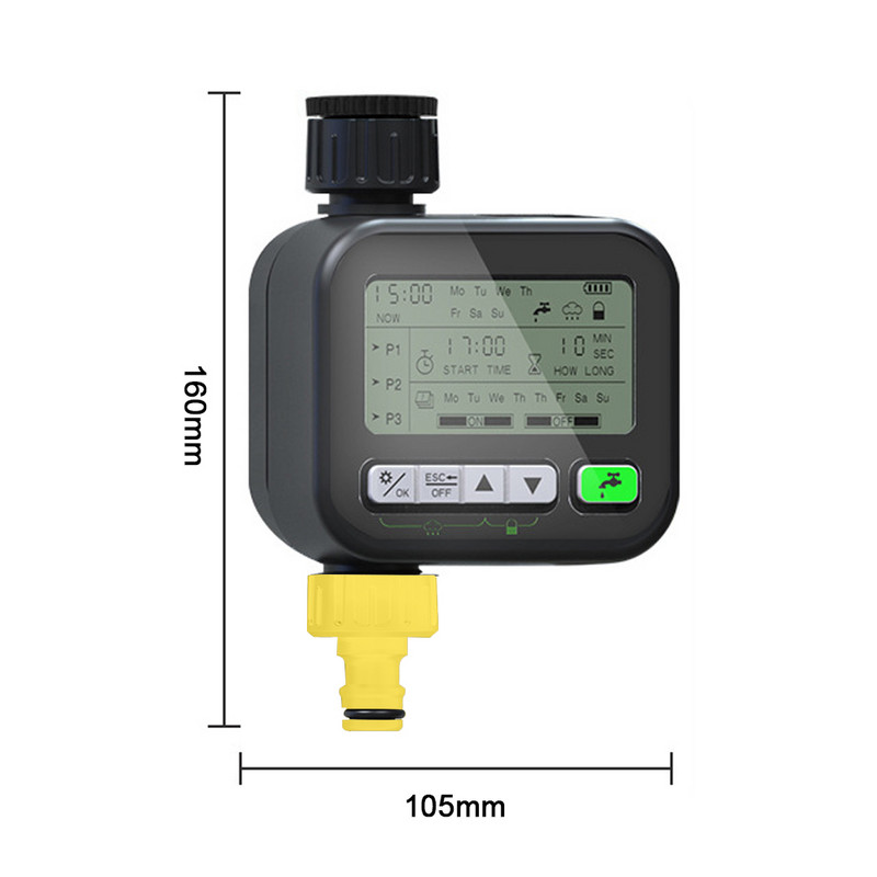 Kertészeti öntözés időzítő automata öntöző berendezés kerti erkély esőérzékelő vezérlő intelligens öntözőrendszer