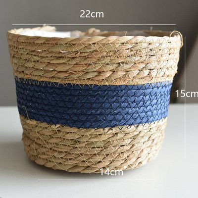 Straw Weaving Flower Plant Καλάθι Γλάστρας Grass Planter Καλάθι Εσωτερικού εξωτερικού χώρου κάλυμμα γλάστρας Δοχεία φυτών για φυτικά φυτά