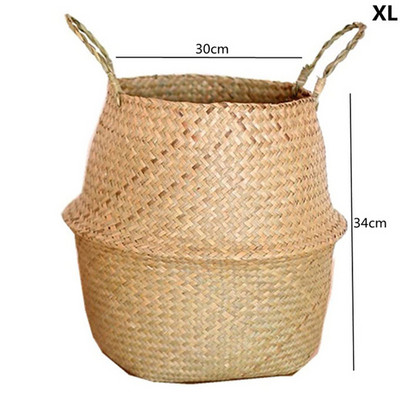 Straw Weaving Flower Plant Καλάθι Γλάστρας Grass Planter Καλάθι Εσωτερικού εξωτερικού χώρου κάλυμμα γλάστρας Δοχεία φυτών για φυτικά φυτά