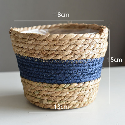 Straw Weaving Flower Plant Καλάθι Γλάστρας Grass Planter Καλάθι Εσωτερικού εξωτερικού χώρου κάλυμμα γλάστρας Δοχεία φυτών για φυτικά φυτά