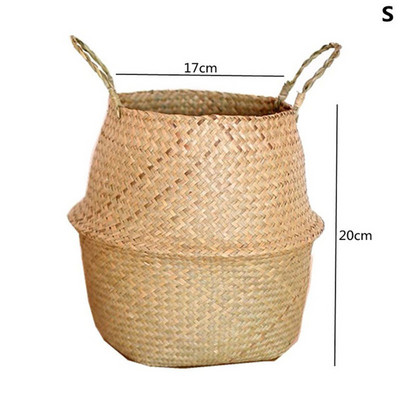 Straw Weaving Flower Plant Καλάθι Γλάστρας Grass Planter Καλάθι Εσωτερικού εξωτερικού χώρου κάλυμμα γλάστρας Δοχεία φυτών για φυτικά φυτά