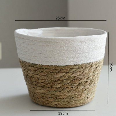 Straw Weaving Flower Plant Καλάθι Γλάστρας Grass Planter Καλάθι Εσωτερικού εξωτερικού χώρου κάλυμμα γλάστρας Δοχεία φυτών για φυτικά φυτά