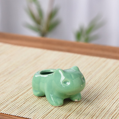 Creative Ceramic Mini Flowerpot Jucculent Planter Cute Green Plants Planter Γλάστρα με τρύπα Διακόσμηση κήπου σπιτιού εξωτερικού χώρου