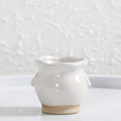 1db mini jégrepedezett kerámia virágcserepek pozsgás otthoni kerti asztali dekorációhoz Mini zamatos cserepek állvány színes virágcserép