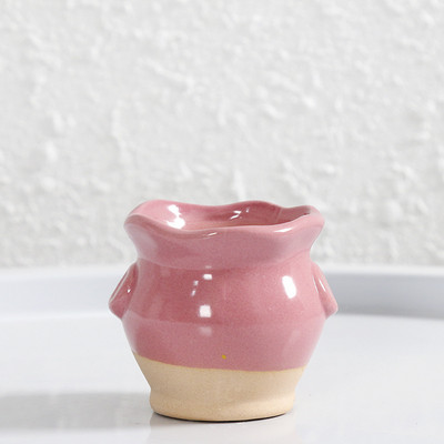 1db mini jégrepedezett kerámia virágcserepek pozsgás otthoni kerti asztali dekorációhoz Mini zamatos cserepek állvány színes virágcserép