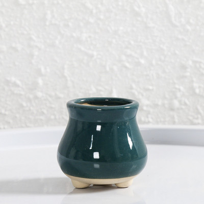 1db mini jégrepedezett kerámia virágcserepek pozsgás otthoni kerti asztali dekorációhoz Mini zamatos cserepek állvány színes virágcserép