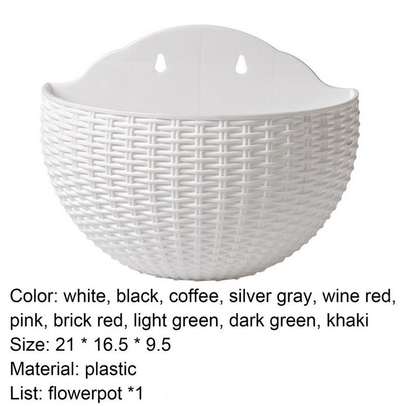 Virágcserep Exquisite Falra szerelhető műanyag falra akasztós kosár Virágcserép kültéri kerthez erkély ültető vödör lakberendezési új