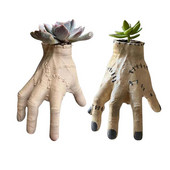 Creative Hands Resin Flower Pot Horror Wednesdays Addams Thing Resin Planter Addam Family Desktop Desktop Party Supplies