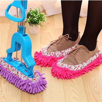 1 τμχ Πολυλειτουργικές παντόφλες δαπέδου για καθαρισμό σκόνης Παπούτσια Lazy mopping παπούτσια για το σπίτι Καθαρισμός δαπέδου μπάνιου Παπούτσια καθαρισμού μικροϊνών